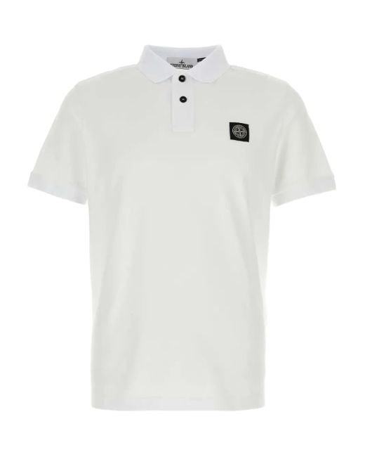 Stone Island Poloshirt mit kurzen Ärmeln in White für Herren