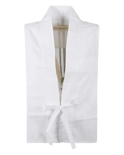 Mordecai White Sleeveless Shirt for men