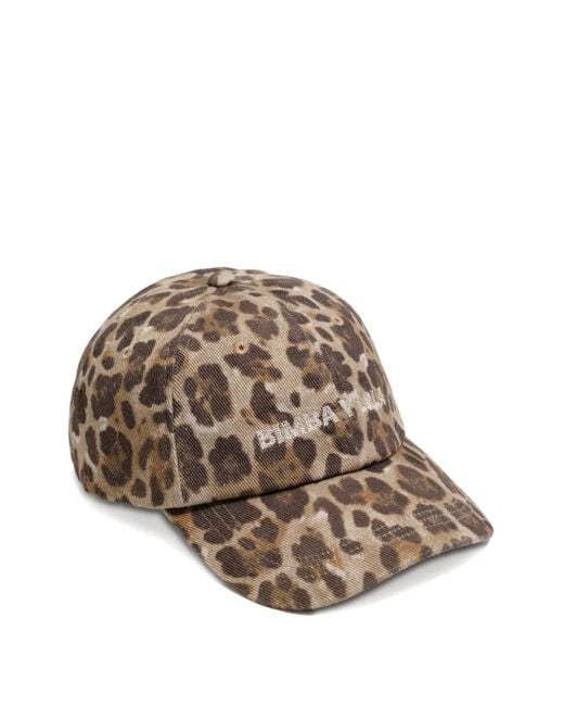 Bimba Y Lola Brown Baseballkappe mit Leoparden-Print