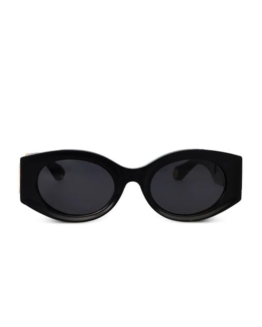 Roberto Cavalli Black Logo-Plaque Sunglasses