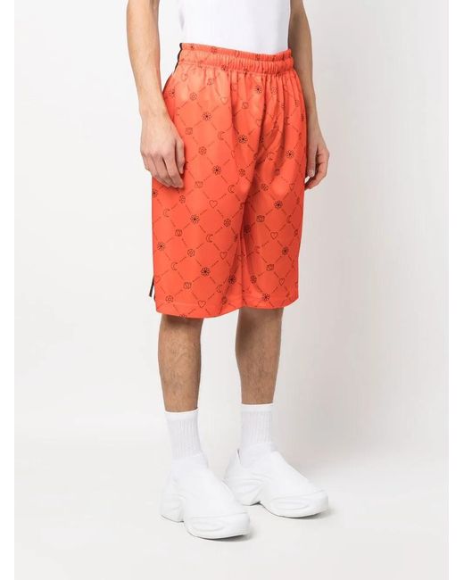 Marni Orange Short À Logo Imprimé for men