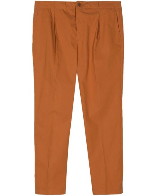 Pantaloni affusolati con pieghe di Maison Kitsuné in Orange da Uomo