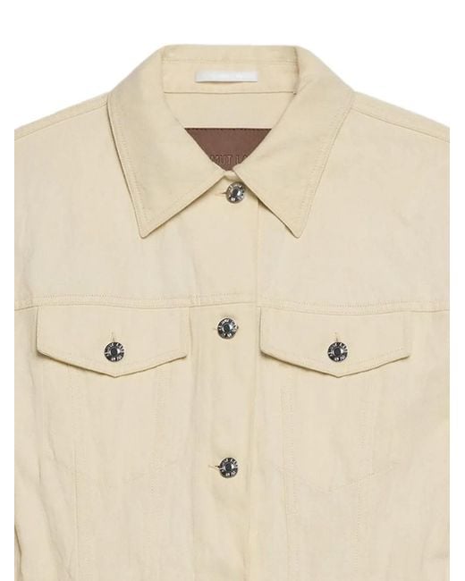 Helmut Lang Natural Crushed Trucker Jacket