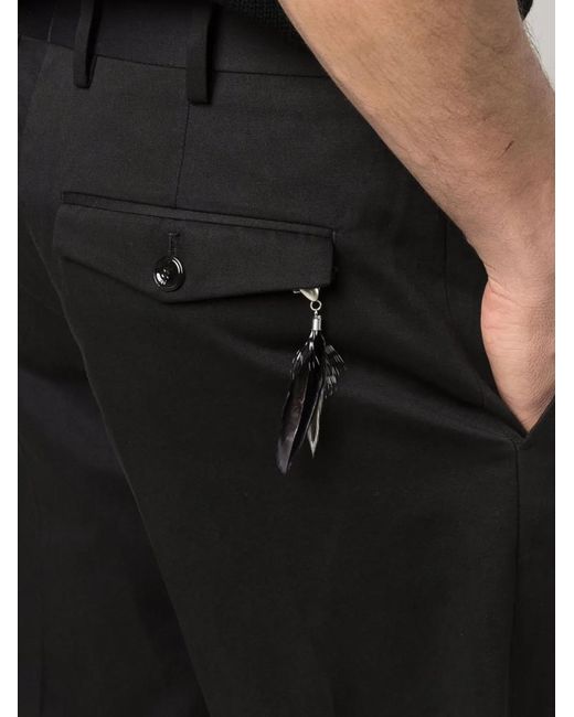 PT Torino Black Slim-Cut Chinos for men