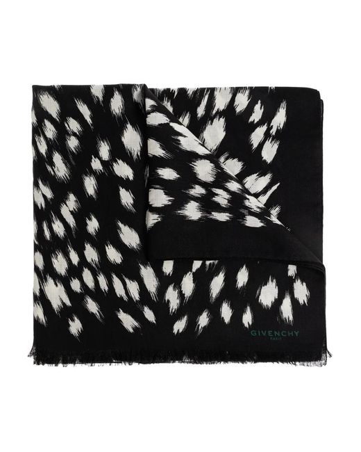 Givenchy Black Abstract-Pattern Scarf
