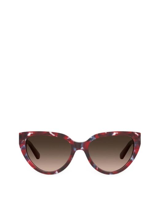 Love Moschino Brown Tortoiseshell-Effect Cat-Eye Sunglasses