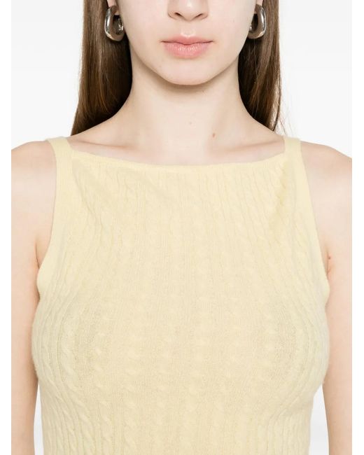 Soft Goat Natural Cable-Knit Top