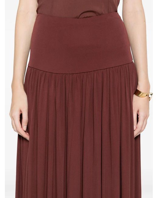 AYA MUSE Purple Gathered Maxi Skirt