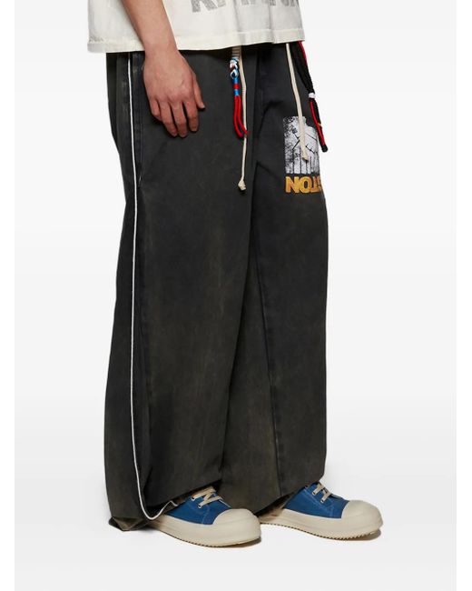 【Rick Owens】 Suede-trimmedデニムハイトップスニーカー Suede-trimmed denim high-top sneakers in black - Rick Owens