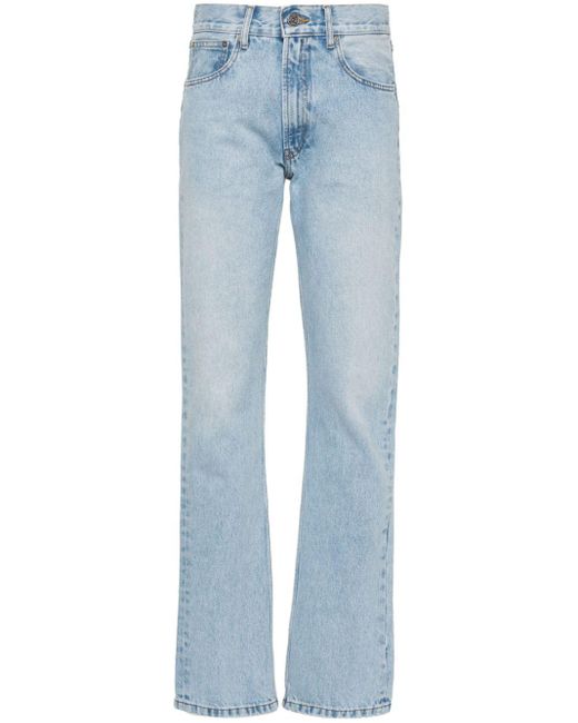 Jean Paul Gaultier Blue Ausgeblichene Tapered-Jeans