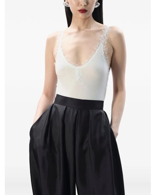 MANURI White Isabelle Bodysuit