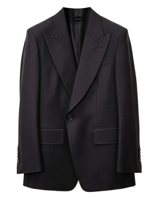 Tom Ford Black Single-Button Blazer for men
