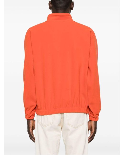 (w)taps Orange Depst Polar-fleece Sweatshirt for men