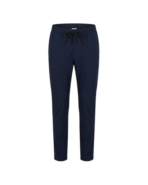 Tombolini Blue Drawstring-Waist Turned-Up Trousers for men