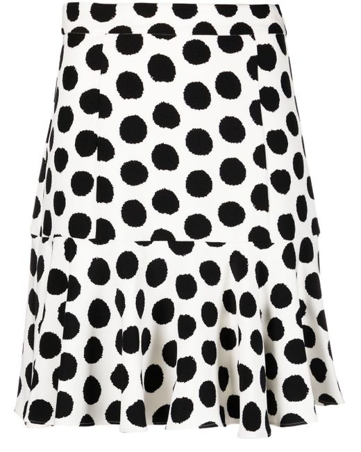 Diane von Furstenberg Wendy Abstract Dot-print Midi Skirt in Black | Lyst