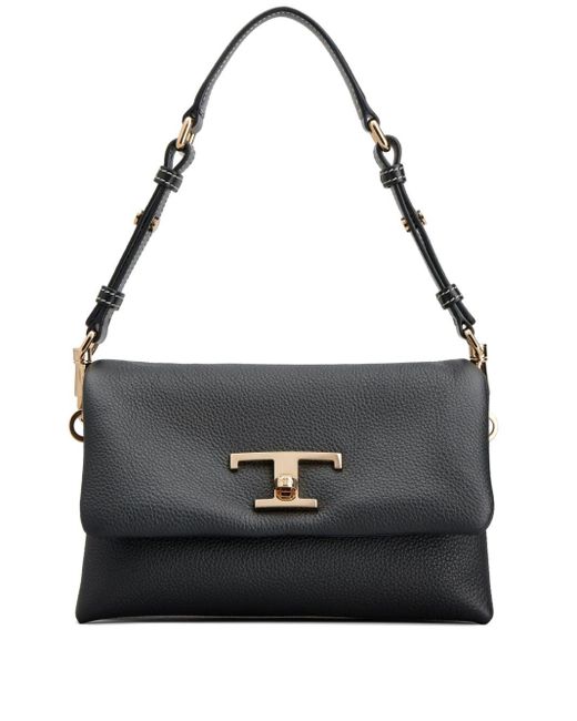 Tod's Black Mini T Timeless Leather Shoulder Bag