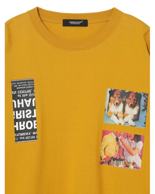 Felpa Con Grafica di Undercover in Yellow da Uomo