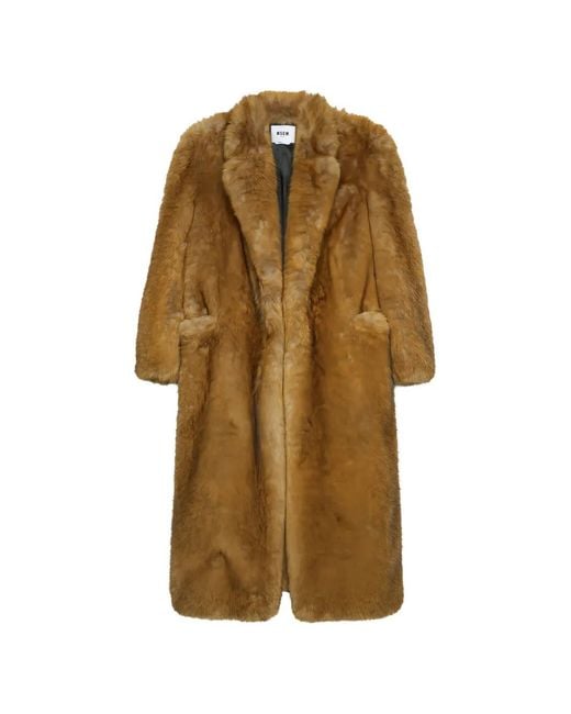 MSGM Brown Pocket Coat