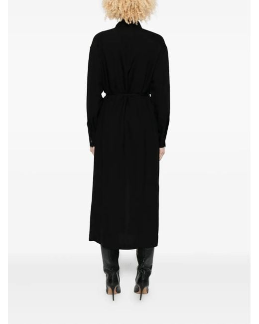 Barena Black Tie-Neck Dress