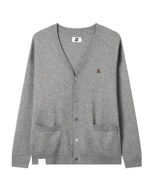 Izzue Vest Met Knoop in het Gray voor heren