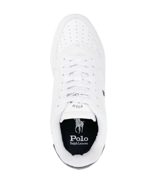 Polo Ralph Lauren White Masters Leather Sneakers