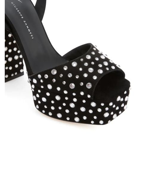 Giuseppe Zanotti Black 120Mm New Betty Sparkle Sandals