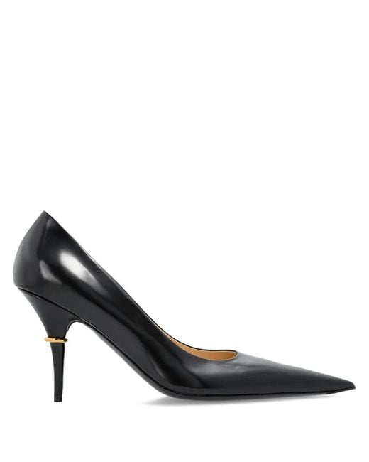 Balenciaga Black Pointed Toe Ring Heel Pumps