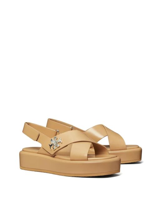 Tory Burch Natural 40Mm T Lock Sandals