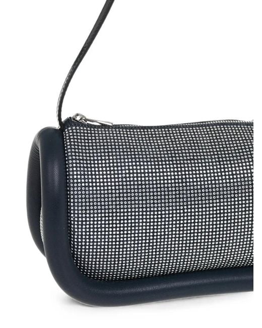 J.W. Anderson Gray Bumper Rhinestone-Embellished Shoulder Bag