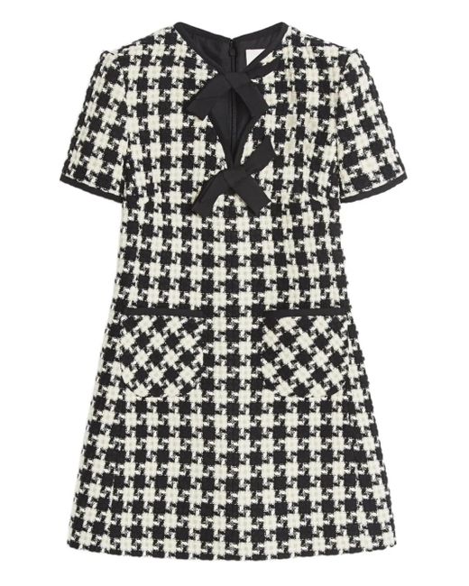 Valentino Garavani ジオメトリックパターン ミニドレス Black