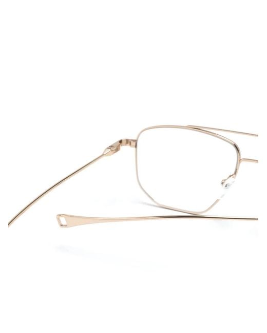 Dita Eyewear White Matte Pilot-Frame Glasses