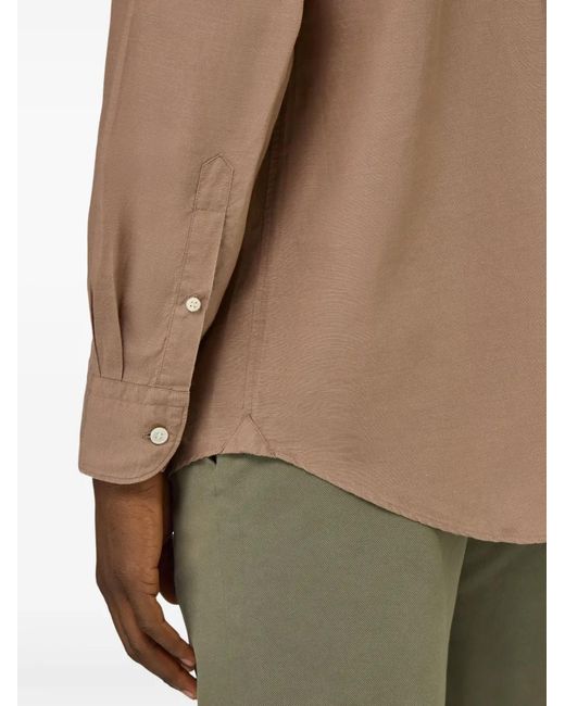 Boggi Brown Linen Shirt for men