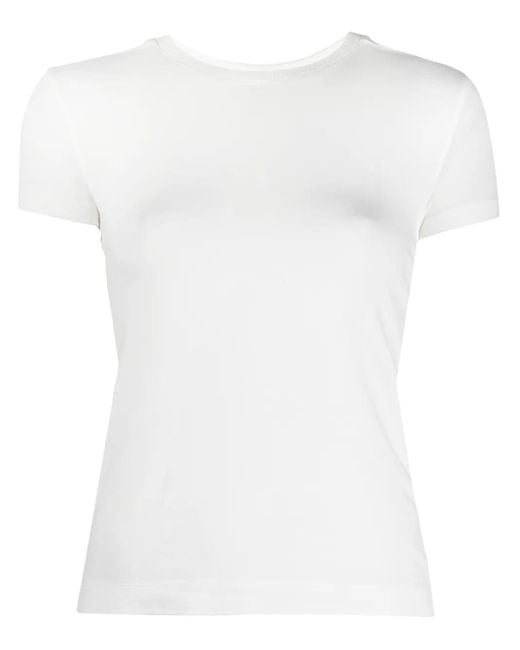 Thom Krom White Stretch Crewneck T-Shirt