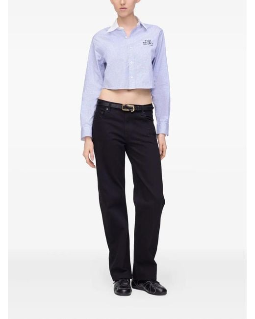 Marc Jacobs White Knotted-Buckle Leather Belt
