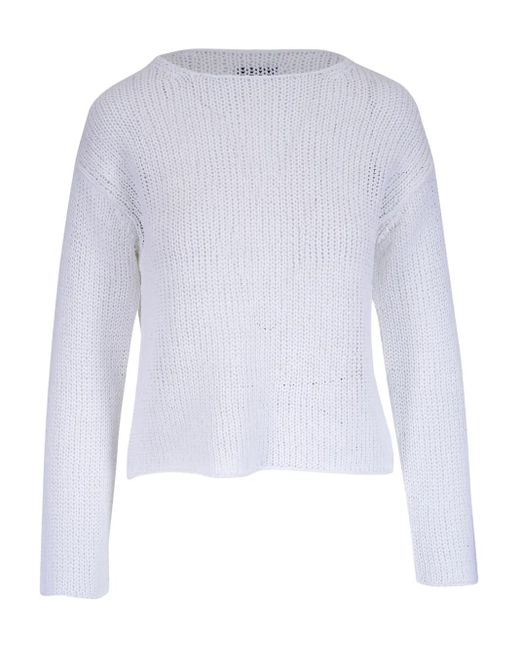 Vince White Open-Knit Jumper