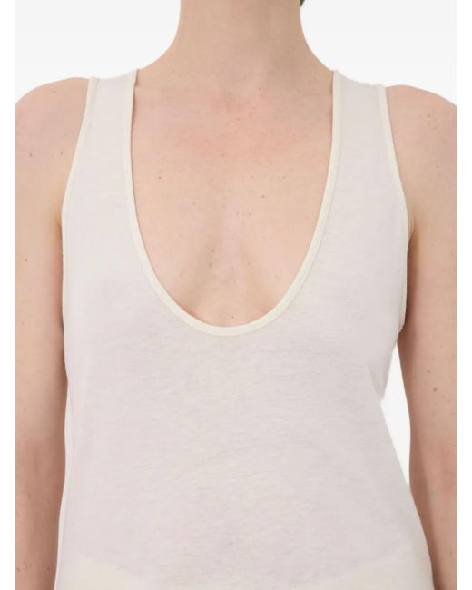 Loulou de Saison White Scoop-Neckline Tank Top