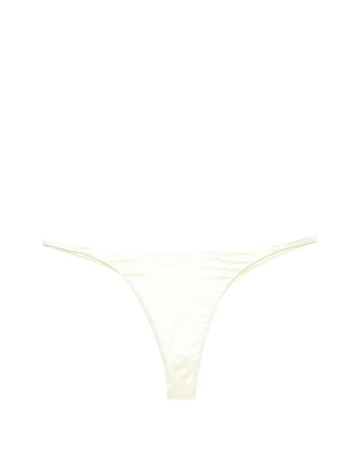 Isa Boulder White Plain Bikini Bottom
