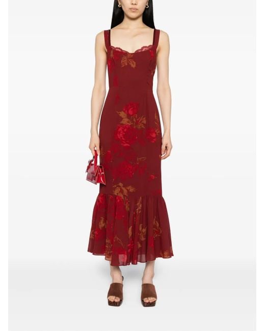 Reformation Red Irisa Dress