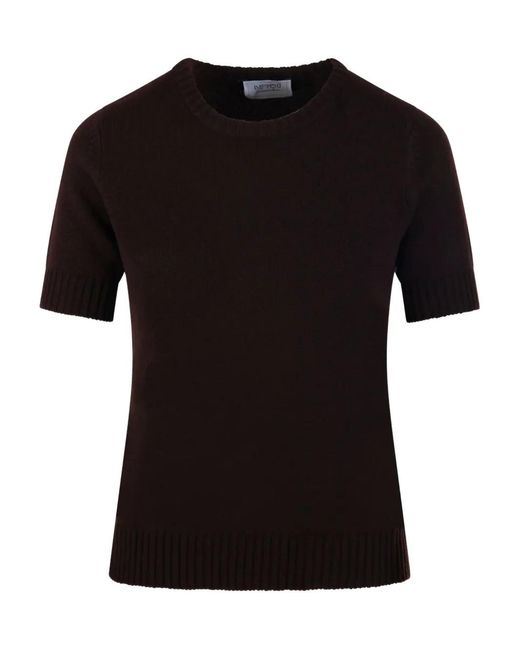 Be You Black Short-Sleeve Round-Neck Jumper