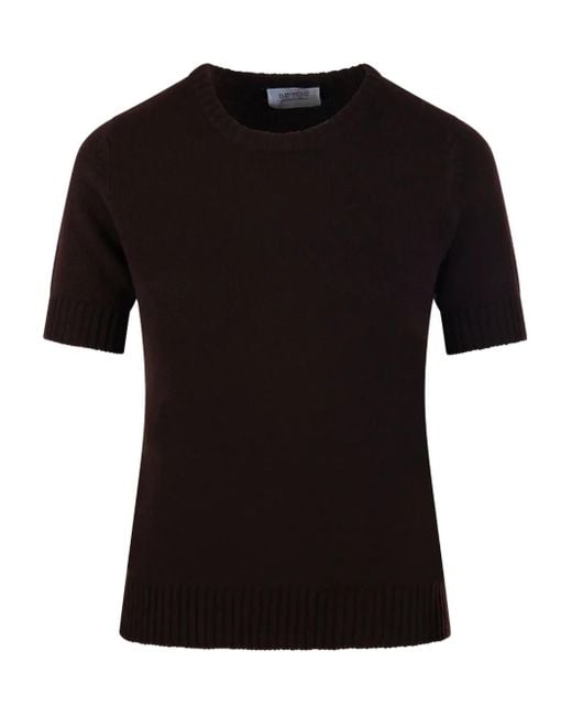 Be You Black Short-Sleeve Round-Neck Jumper