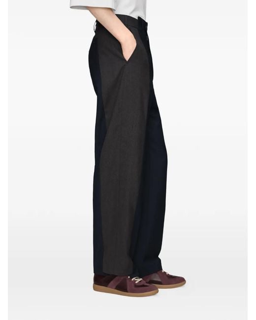 Maison Margiela Blue Spliced Tailored Trousers for men