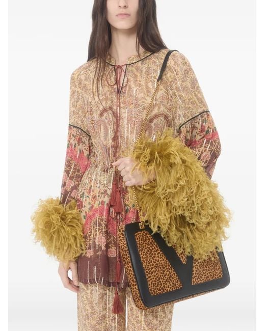 Valentino Garavani Natural Pekin Voyage Imaginaire Paisley Blouse