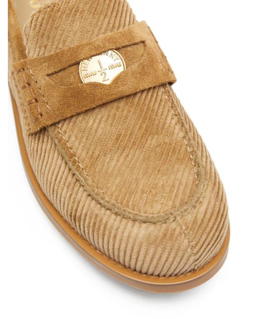 Miu Miu Brown Corduroy Loafers for men