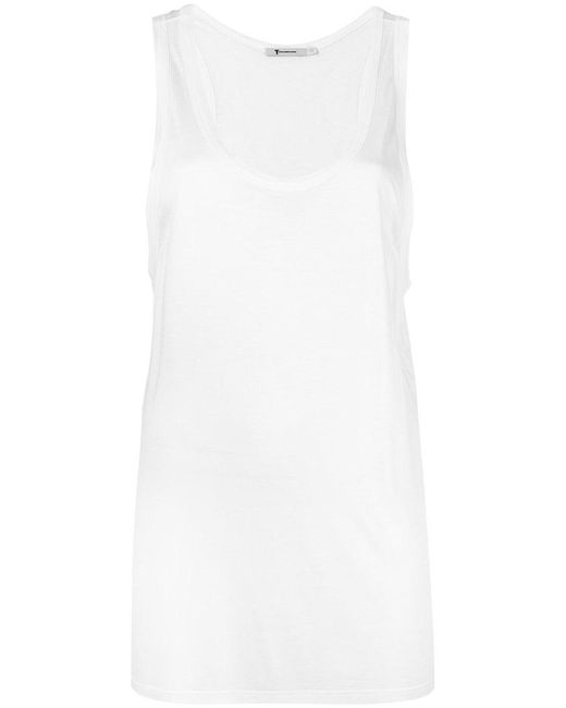 T By Alexander Wang White Oversized Tank Top