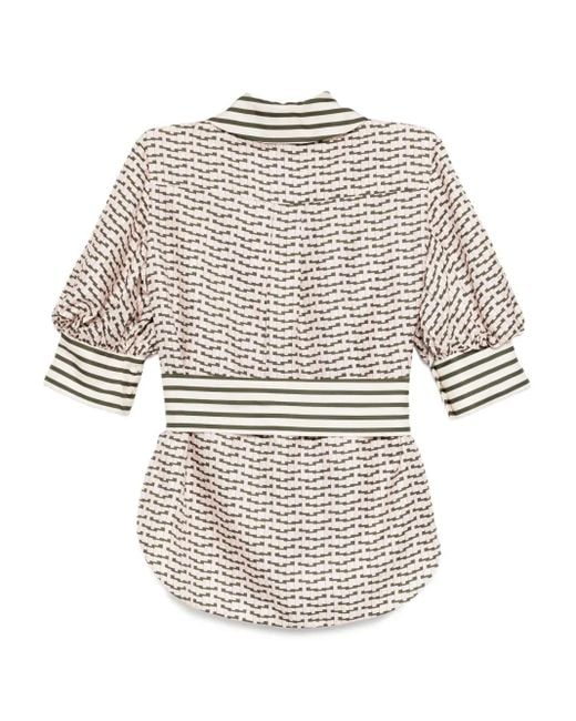 Dice Kayek White Geometric Shirt