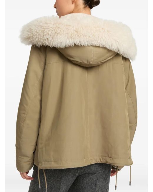 Yves Salomon Natural Hooded Reversible Jacket
