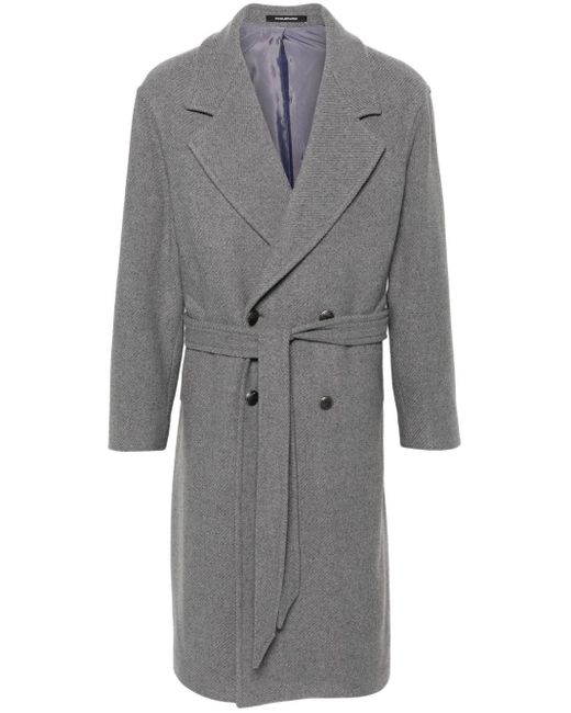 Manteau Royce à boutonnière croisée Tagliatore pour homme en coloris Gray