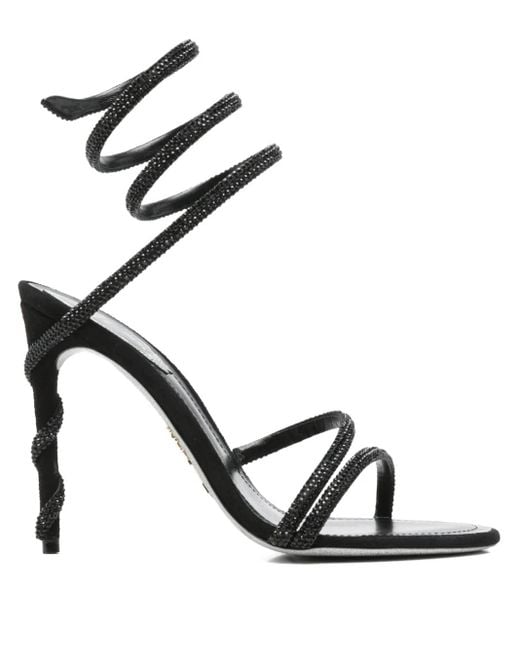 Rene Caovilla Black 110Mm Margot Sandals