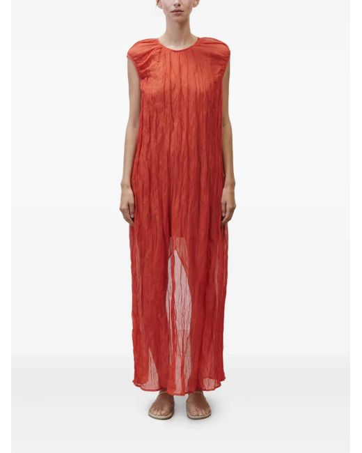 Alysi Red Sleeveless Maxi Dress