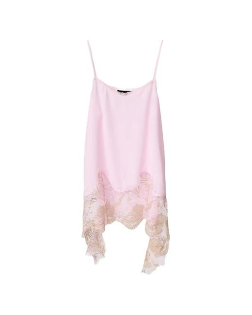 Fabiana Filippi Pink Asymmetric Tank Top